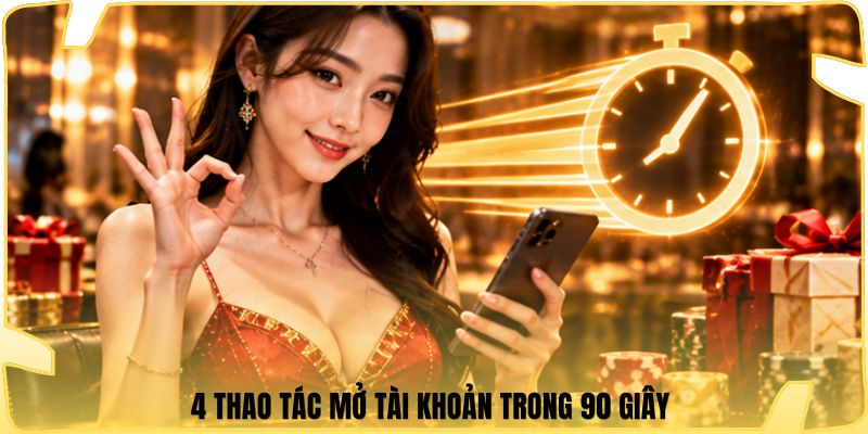 4 thao tác mở tài khoản trong 90 giây