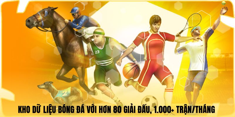 Kho dữ liệu bóng đá với hơn 80 giải đấu, 1.000+ trận/tháng